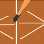 Frau beim Gleichgewichtstraining