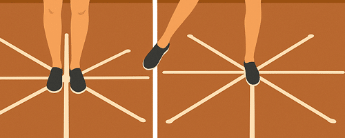 Frau beim Gleichgewichtstraining